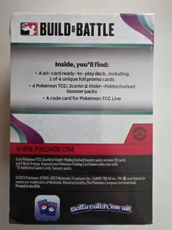 Pokemon Paldea Evolved Build & Battle Deck Box Kit English Scarlet Violet SEALED - Image 2
