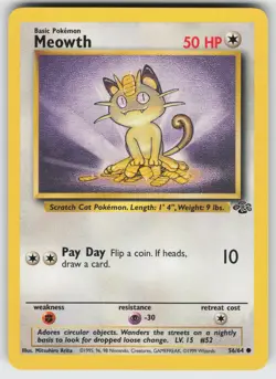 Meowth Common Jungle 56/64 Pokemon - Image 1