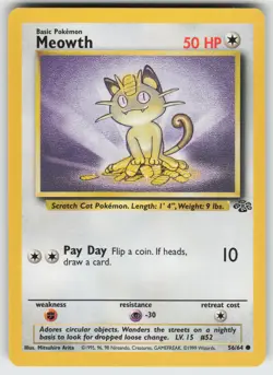 Meowth Common Jungle 56/64 Pokemon - Image 1