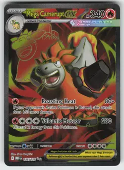 Mega Camerupt ex Ultra Rare ME01: Mega Evolution 156/132 Pokemon - Image 1