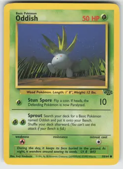 Oddish Common Jungle 58/64 Pokemon - Image 1