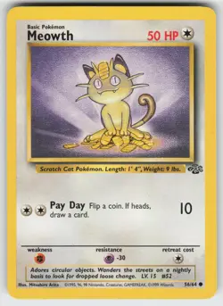 Meowth Common Jungle 56/64 Pokemon - Image 1