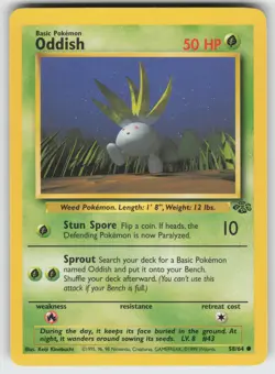 Oddish Common Jungle 58/64 Pokemon - Image 1