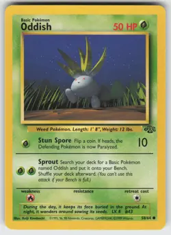 Oddish Common Jungle 58/64 Pokemon - Image 1