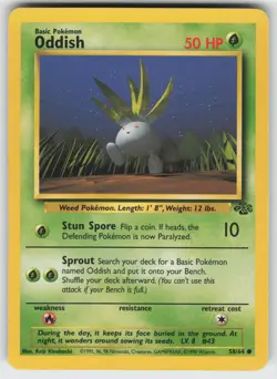 Oddish Common Jungle 58/64 Pokemon - Image 1