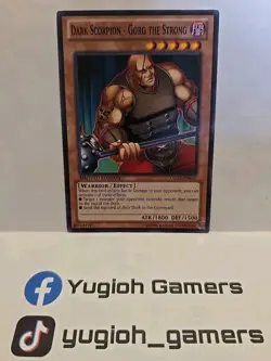 YUGIOH DARK SCORPION GORG THE STRONG GLD5 LIMITED EDITION COMMON LIGHT PLAYED - Image 1