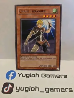 YUGIOH CHAIN THRASHER DR04 COMMON LIGHT PLAYED UNLIMITED - Image 1