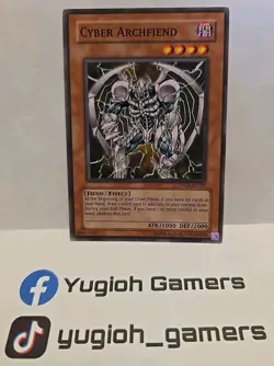YUGIOH CYBER ARCHFIEND DR04 UNLIMITED COMMON LIGHT PLAYED - Image 1