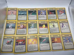 1999 Base Set Pokemon Cards Trainer Lot Of 12 All Regular Commons VLP Vintage - Image 1