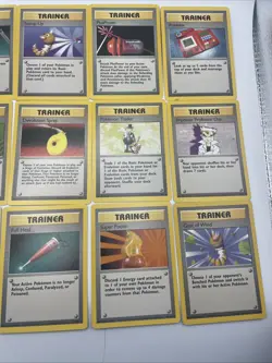 1999 Base Set Pokemon Cards Trainer Lot Of 12 All Regular Commons VLP Vintage - Image 2