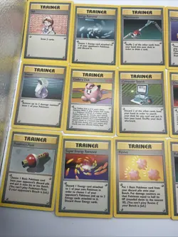 1999 Base Set Pokemon Cards Trainer Lot Of 12 All Regular Commons VLP Vintage - Image 3