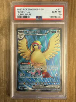 Pidgeot ex - 217/197 - Pokemon Obsidian Flames Full Art Ultra Rare Card PSA 10 - Image 1