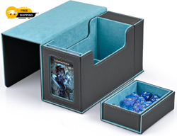 Card Deck Box with Display Window,Mtg Commander Deck Box Fits 200 Double-Sleeved - Image 1