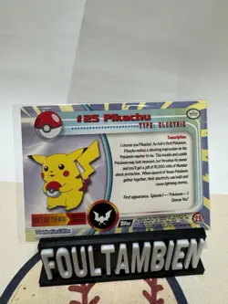 2000 topps pokemon tv animation series 2 Pikachu Foil Card - Image 2