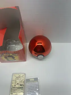 23K Gold Plated - Pokemon PIKACHU Trading Card Ball w/ Box - Image 3