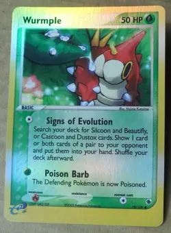 Wurmple 78/109 Common Reverse-Holo Ruby & Sapphire Set Pokemon Card LP - Image 1