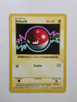 Pokemon Card - Voltorb - #67/102 - Base Set - Shadowless - MP - Image 1