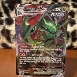 Pokemon TCG Rayquaza VMAX Evolving Skies Holo Ultra Rare Card 111/203 NM/MINT - Image 1