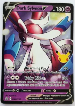 Dark Sylveon V SWSH134 Black Star PROMO card 2021 Pokemon Celebrations TCG - Image 1
