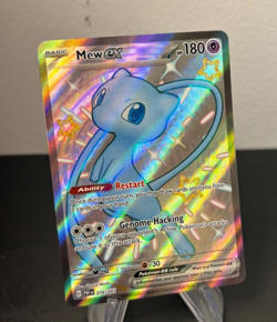 2024 Pokemon Mew EX Shiny Secret Rare Full Art Paldean Fates 216/091 Card NM - Image 2