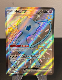 2024 Pokemon Mew EX Shiny Secret Rare Full Art Paldean Fates 216/091 Card NM - Image 3