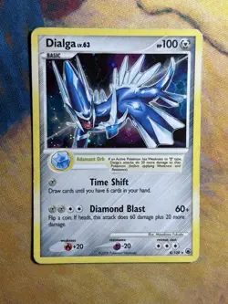 Dialga LV.63 4/100 Holo Rare Diamond Pearl Majestic Dawn 2008 Pokemon Card MP - Image 2