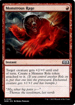 Monstrous Rage U Normal Wilds of Eldraine 142 NM - Image 1