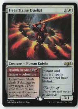 MTG - Heartflame Duelist FOIL R Wilds of Eldraine 228 LP-NM - Image 1