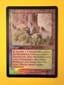MTG German Foil Wooded Foothills Onslaught - Image 1