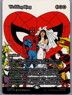 Wedding Ring Magic The Gathering Spider-Man Mythic Rare Borderless Artifact 0007 - Image 1