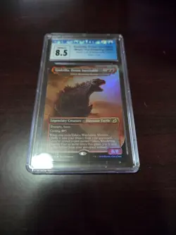 Magic the Gathering Ikoria Lair of Behemoths Godzilla, Doom Inevitable, CGC 8.5! - Image 1