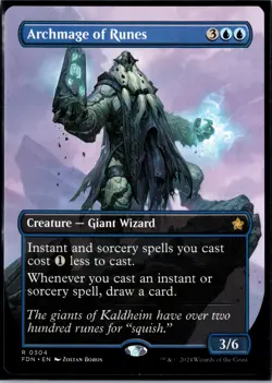 Archmage of Runes (Borderless) R Foundations 304 NM - Image 1