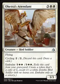 4x NM-Mint, English Foil Oketra's Attendant - Foil Amonkhet magicmtg - Image 1