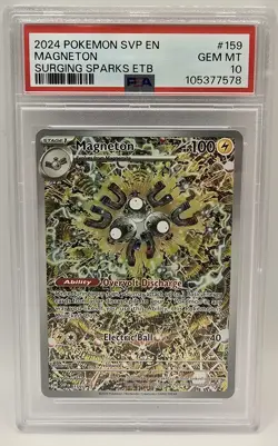2024 Pokemon Magneton #159 Surging Sparks ETB Promo PSA 10 GEM MINT | UK Seller - Image 1