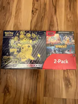 Pokemon Surging Sparks Costco Exclusive 2-Pack ETB + Booster Bundle SEALED - Image 1