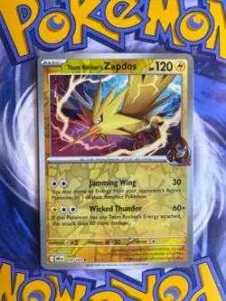 Team Rocket's Zapdos 70/182 Pokemon TCG Sv10: Destined Rivals Reverse Holo - Image 1