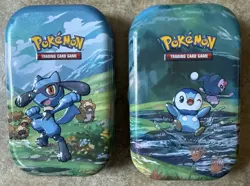 Pokemon TCG Sinnoh Stars Piplup & Riolu Lot Of 2 Mini Tins Only - FAST SHIPPING - Image 1