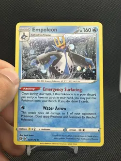 Pokemon Empoleon Full HD Swirl 037/172 Sword & Shield Cosmos Holo HD Galaxy - Image 1