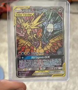 Pokemon Tag Team Moltres Zapdos Articuno GX SM210 Black Star Promo. - Image 1