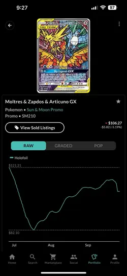 Pokemon Tag Team Moltres Zapdos Articuno GX SM210 Black Star Promo. - Image 5