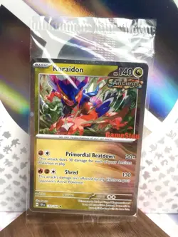 Pokemon SEALED Koraidon 119/162 Gamestop Exclusive Promo Cosmos Holofoil!! - Image 1