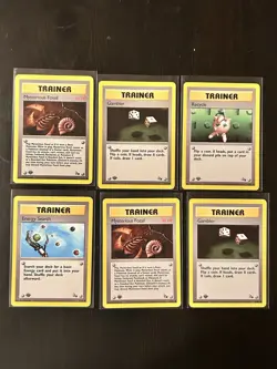 Pokemon 1st Edition Fossil Lot of 6 Trainers Played - Image 1