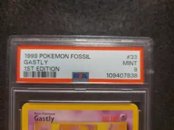 1999 Pokemon Fossil Gastly #33 1ST Edition PSA 9 Freshly Graded - Image 2