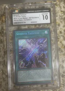 Yu-Gi-Oh! TCG Seventh Tachyon MZTM-EN016 Secret Rare 1st Edition CGC 10 - Image 1