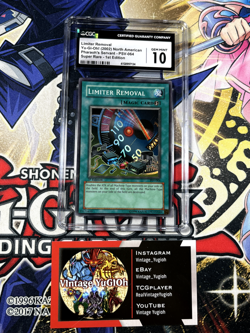 Yugioh 2002 CGC 10 Limiter Removal PSV-064 1st Edition Super Rare PSA - Image 1