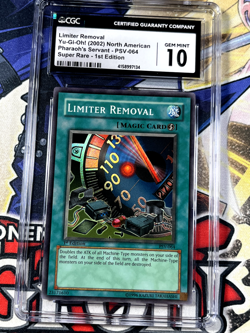 Yugioh 2002 CGC 10 Limiter Removal PSV-064 1st Edition Super Rare PSA - Image 2