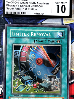 Yugioh 2002 CGC 10 Limiter Removal PSV-064 1st Edition Super Rare PSA - Image 3