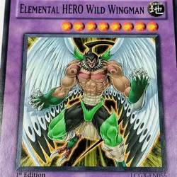 Yu-Gi-Oh! Elemental HERO Wild Wingman LCGX-EN055 1st Edition Common - Image 2
