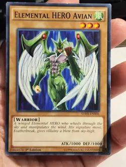Yugioh Elemental HERO Avian SDHS-EN006 Common 1st Edition - Image 5