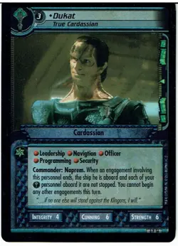 STAR TREK CCG 2E 10TH ANNIVERSARY CARD 0P56 DUKAT ex - Image 1